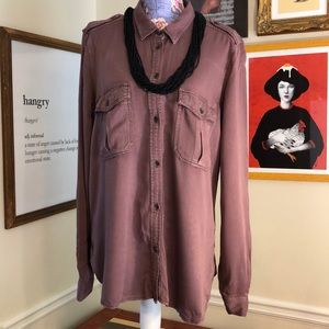 American Eagle Boyfriend Fit Button Down Large